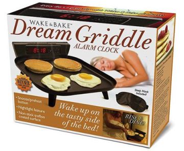 Trouble waking up in the morning? This Wake And Bake Alarm Griddle is just the thing to get you going. 